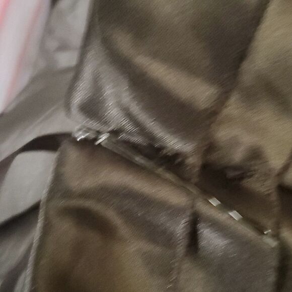 BCBGMAXAZRIA  women's 8 brown satin multi layer spaghetti straps dress - Picture 9 of 9